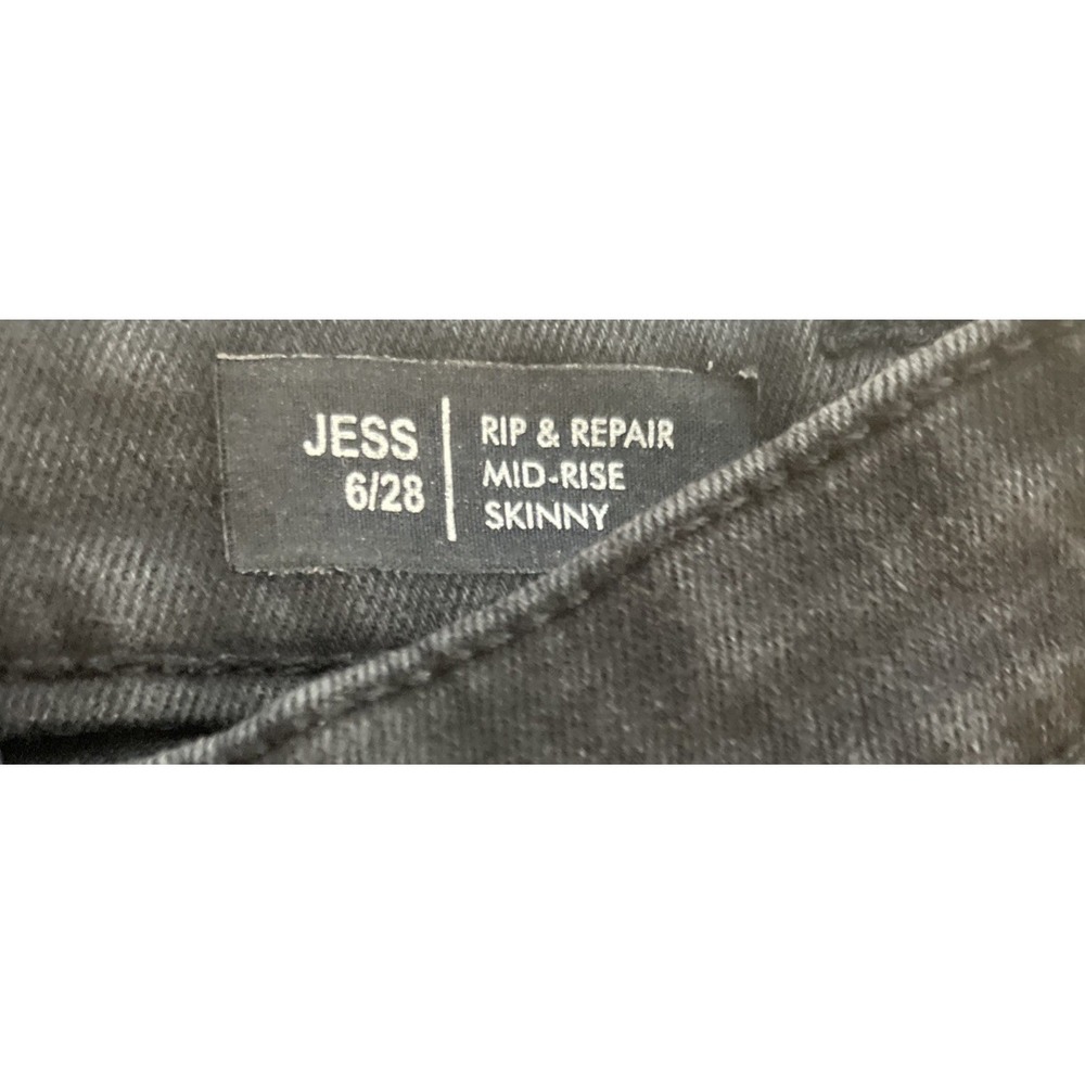 Buffalo David Bitton Black Jess Mid Rise Skinny Denim Jeans Women's Sz‎ 6/28 - Picture 4 of 5